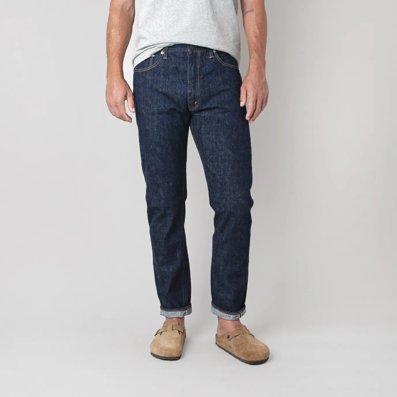 orSlow 107 Ivy Slim Fit Jeans - Indigo Denim One Wash