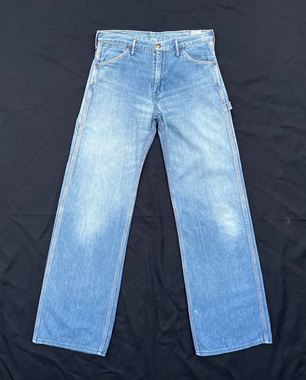 Orslow Japan Sun Faded Blue Denim Work Pant