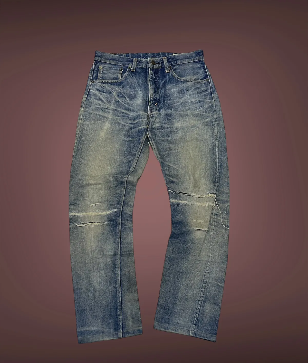 Denim Jeans Orslow Selvedge Ripped
