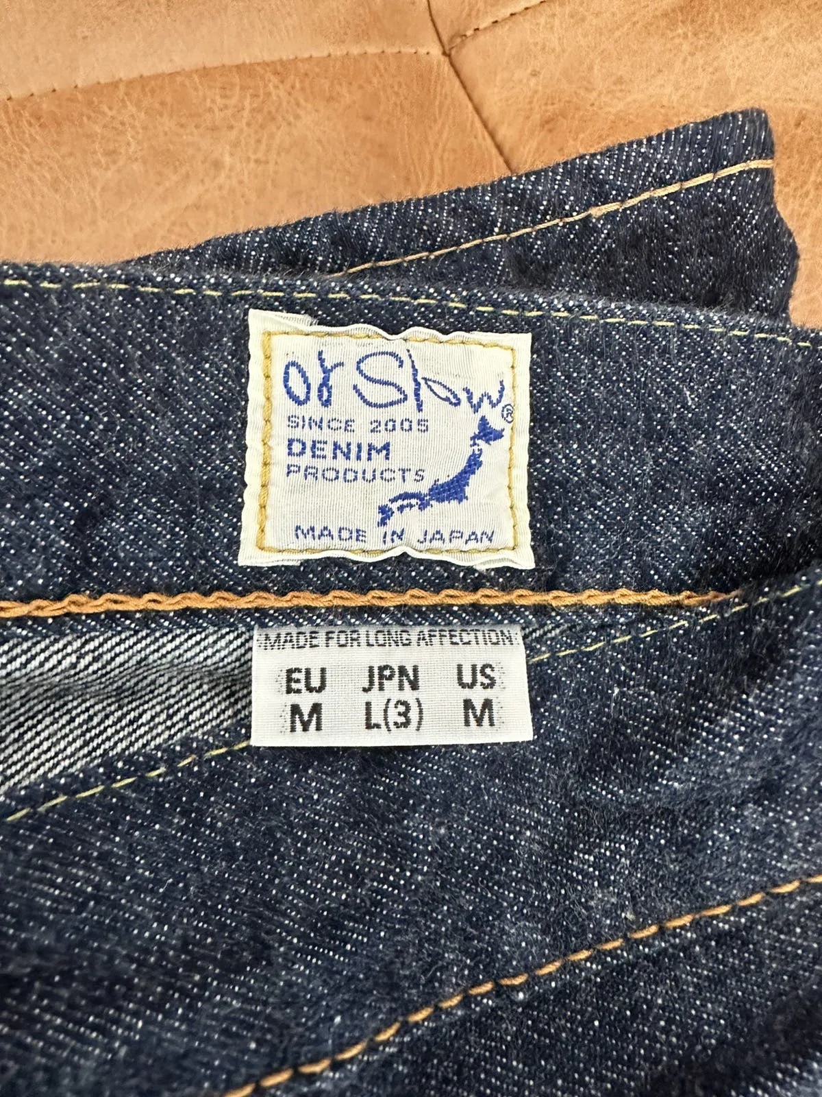 orSlow 105 Standard Denim - One Wash size 3