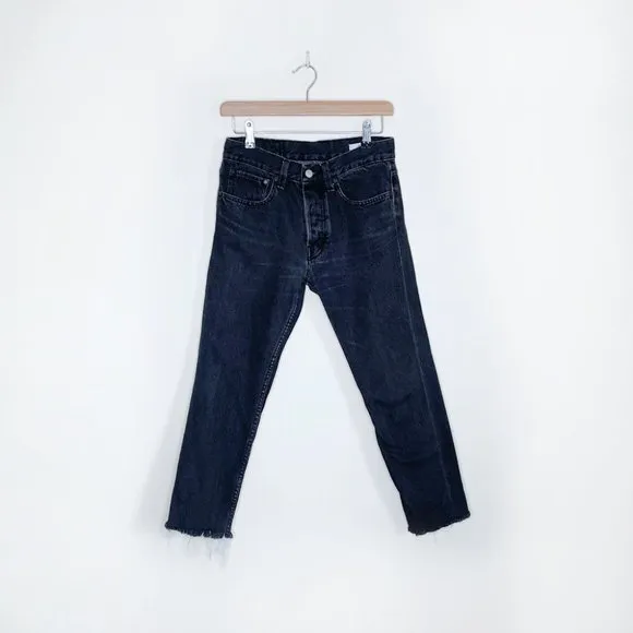 our legacy black cut-off ankle jeans 1980-81