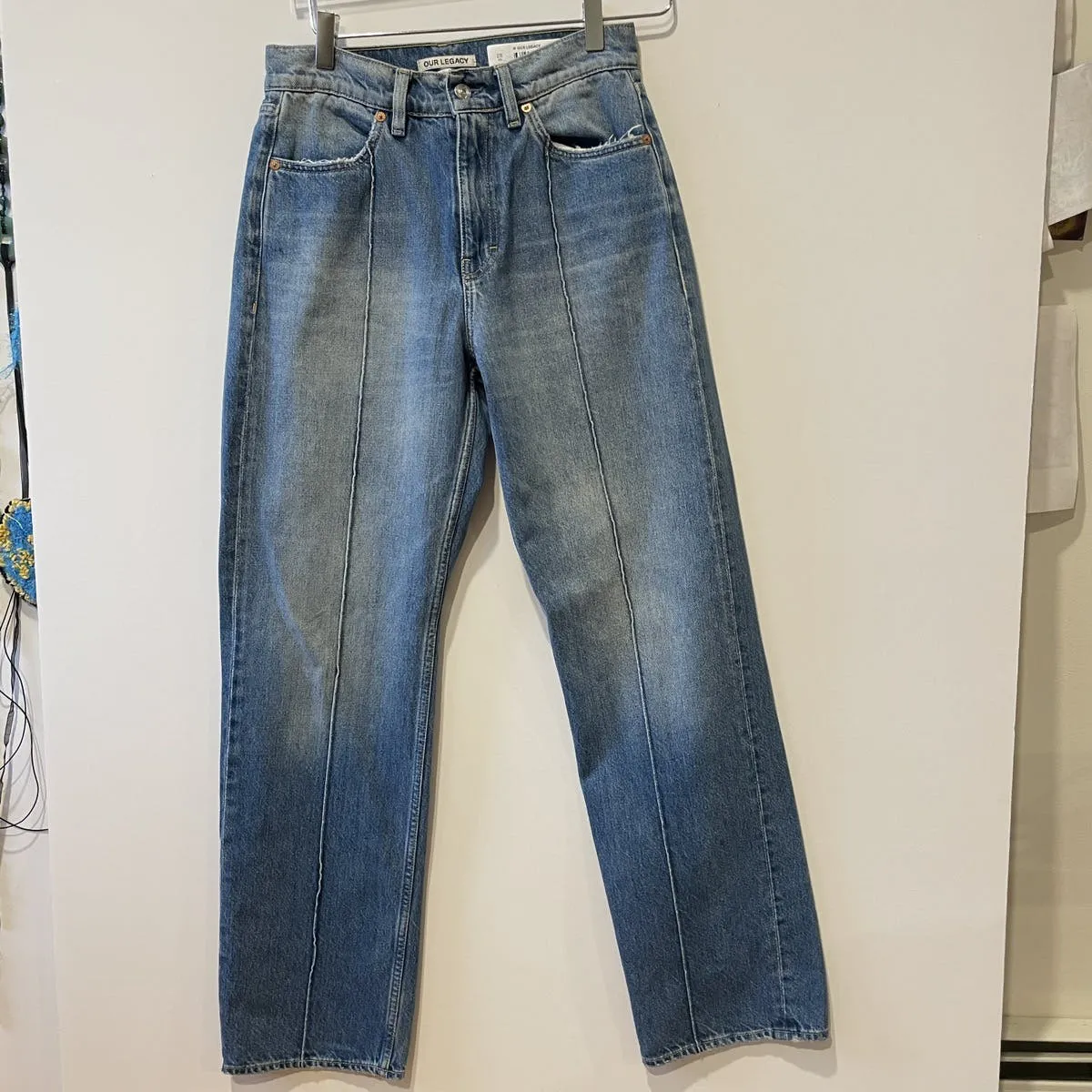 OUR LEGACY denim pin tuck jeans