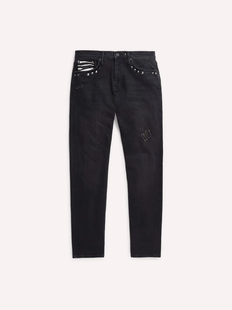 Ovadia NY 002 Slim Onyx Rage Black Jeans Denim size 34