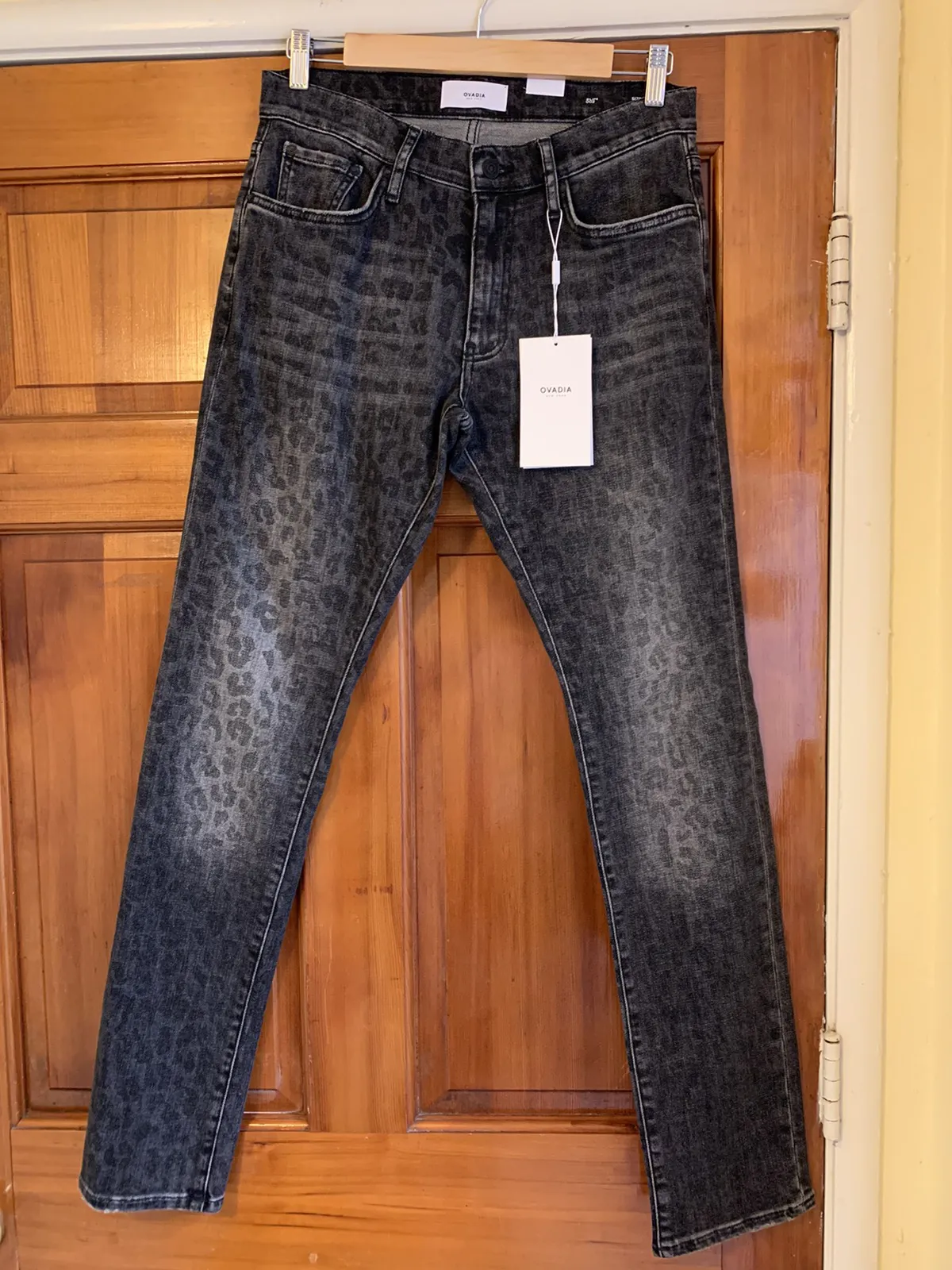 *RARE* New Ovadia & Sons Slim 002 Leopard Print Denim Jeans