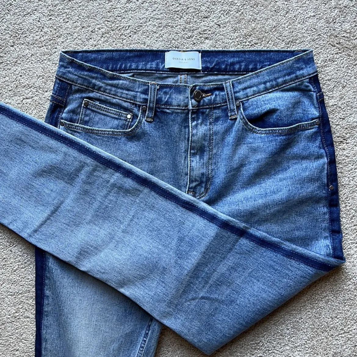 Ovadia & Sons Mens Striped Jeans