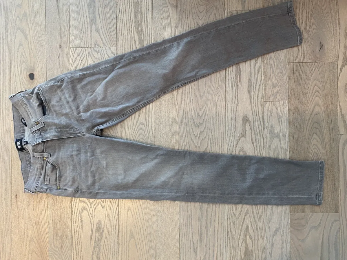 Paige Transcend Lennox Slim Fit Jeans Grey