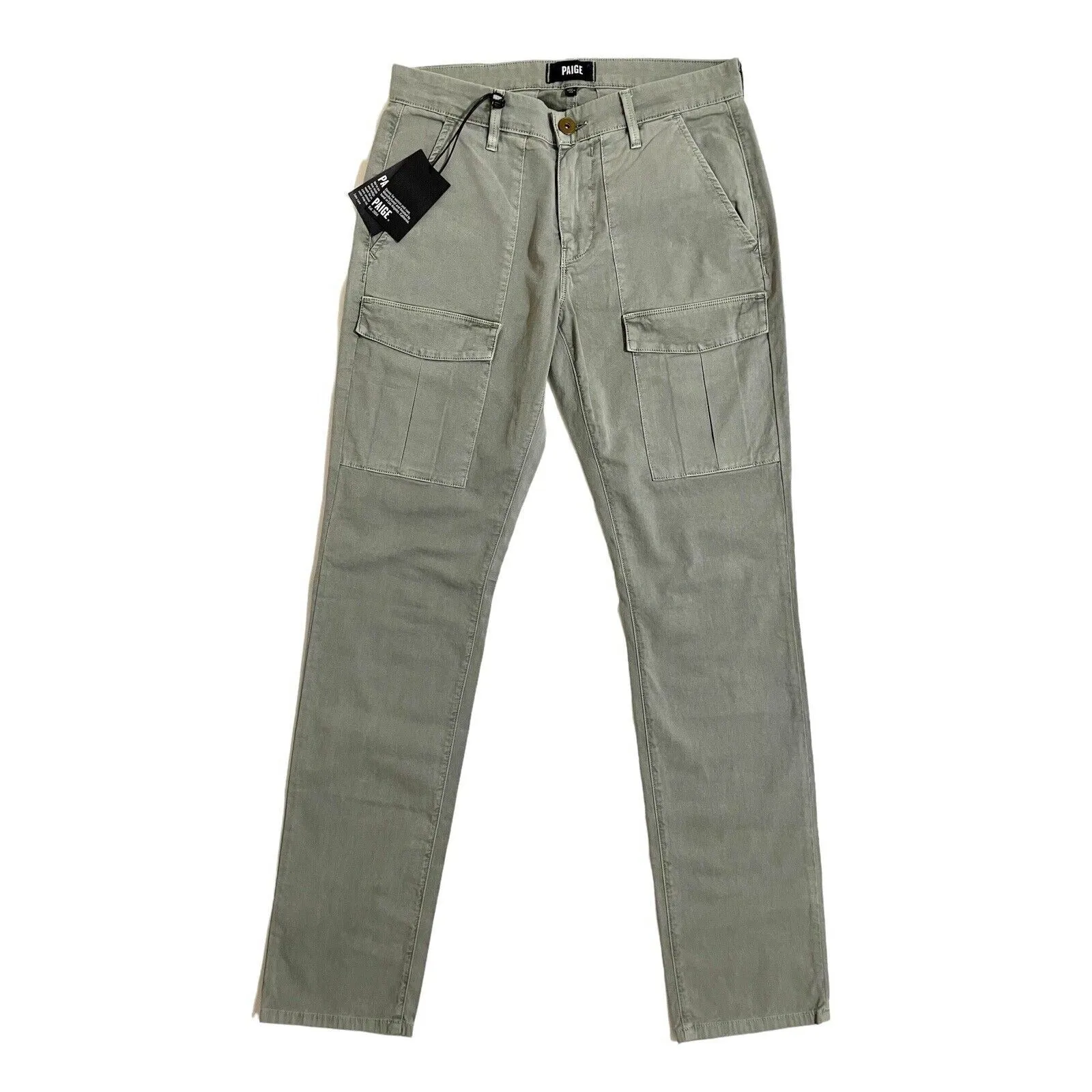 PAIGE Jeans Craft Cargo Silvercord Green Pants