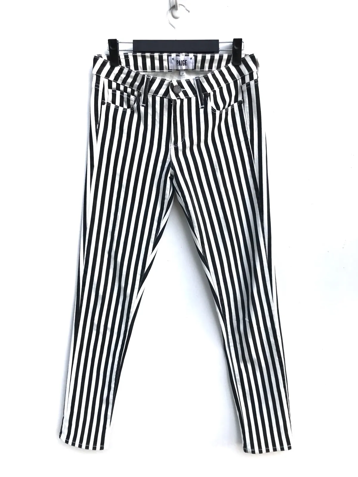 Paige Stripe Prisoners Skinny Pants Saint Laurent Style