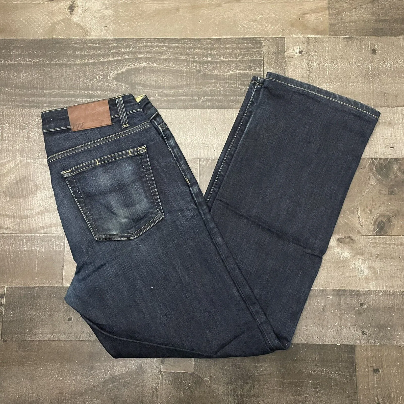 Paige Mens Size 29x29 Doheny Relaxed Straight Dark Rinse Stretch Denim Jeans USA