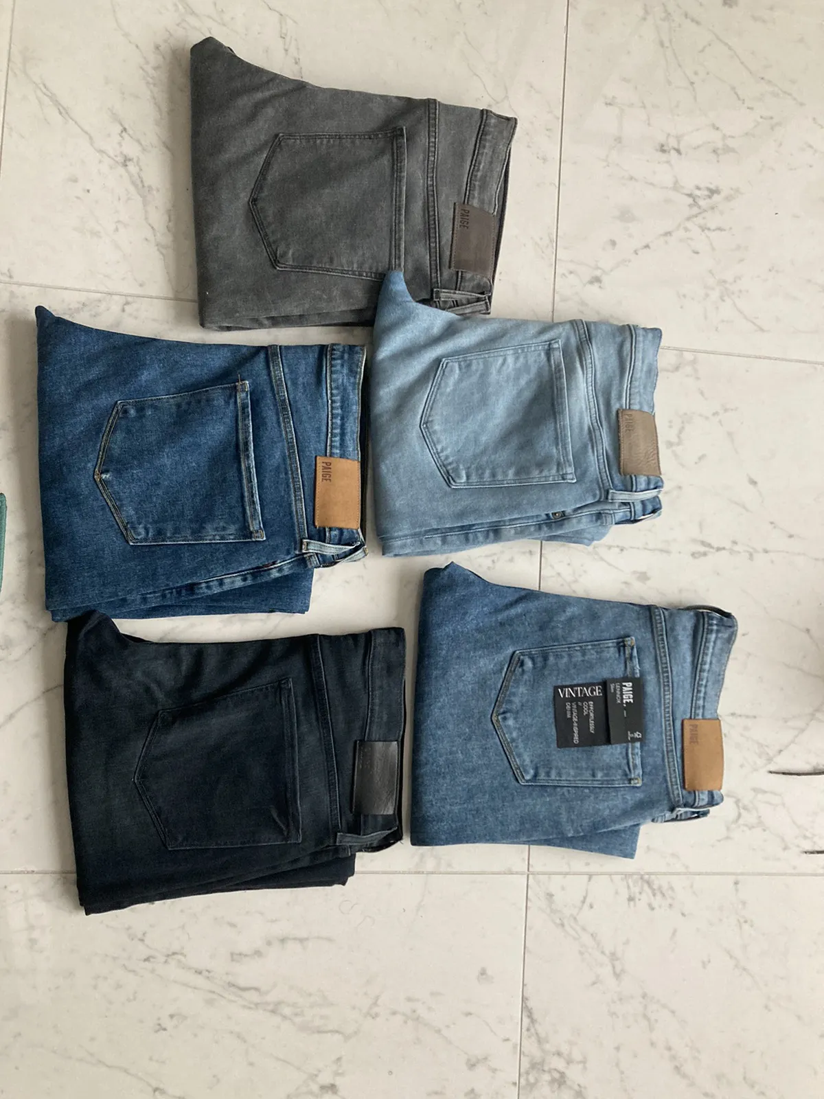 Lot of 5 pairs Paige denim transcend Lennox slim