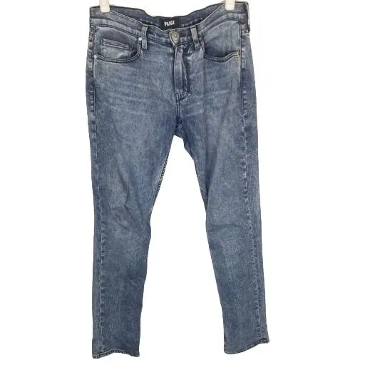 Paige 30 Dark Wash Denim Straight Leg Lennox Jeans