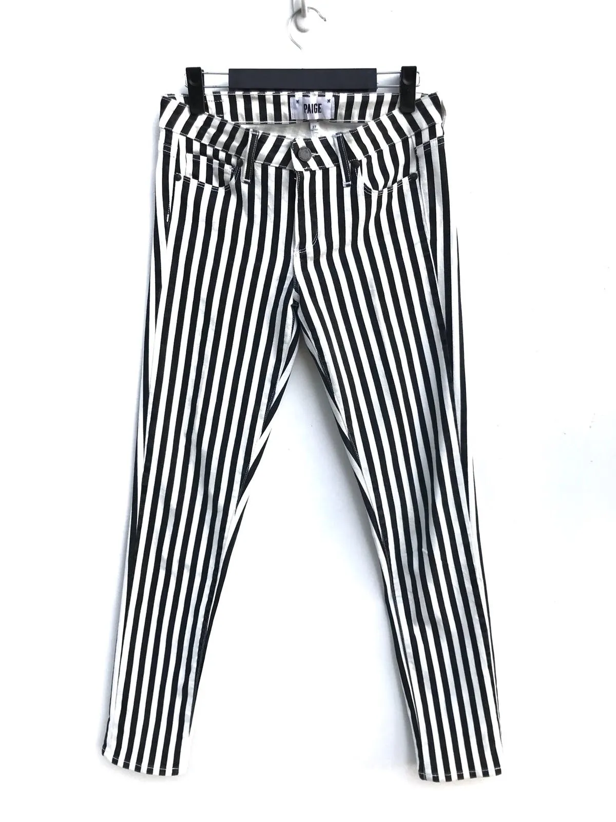 Paige Stripe Prisoners Skinny Pants Saint Laurent Style
