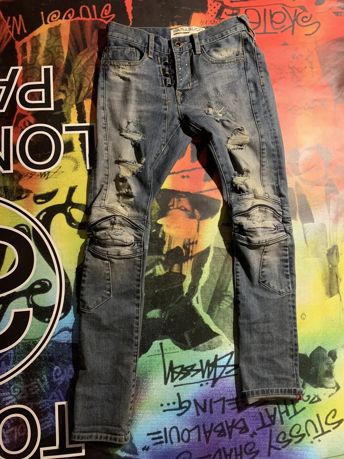 Parasuco clasp buckle denim