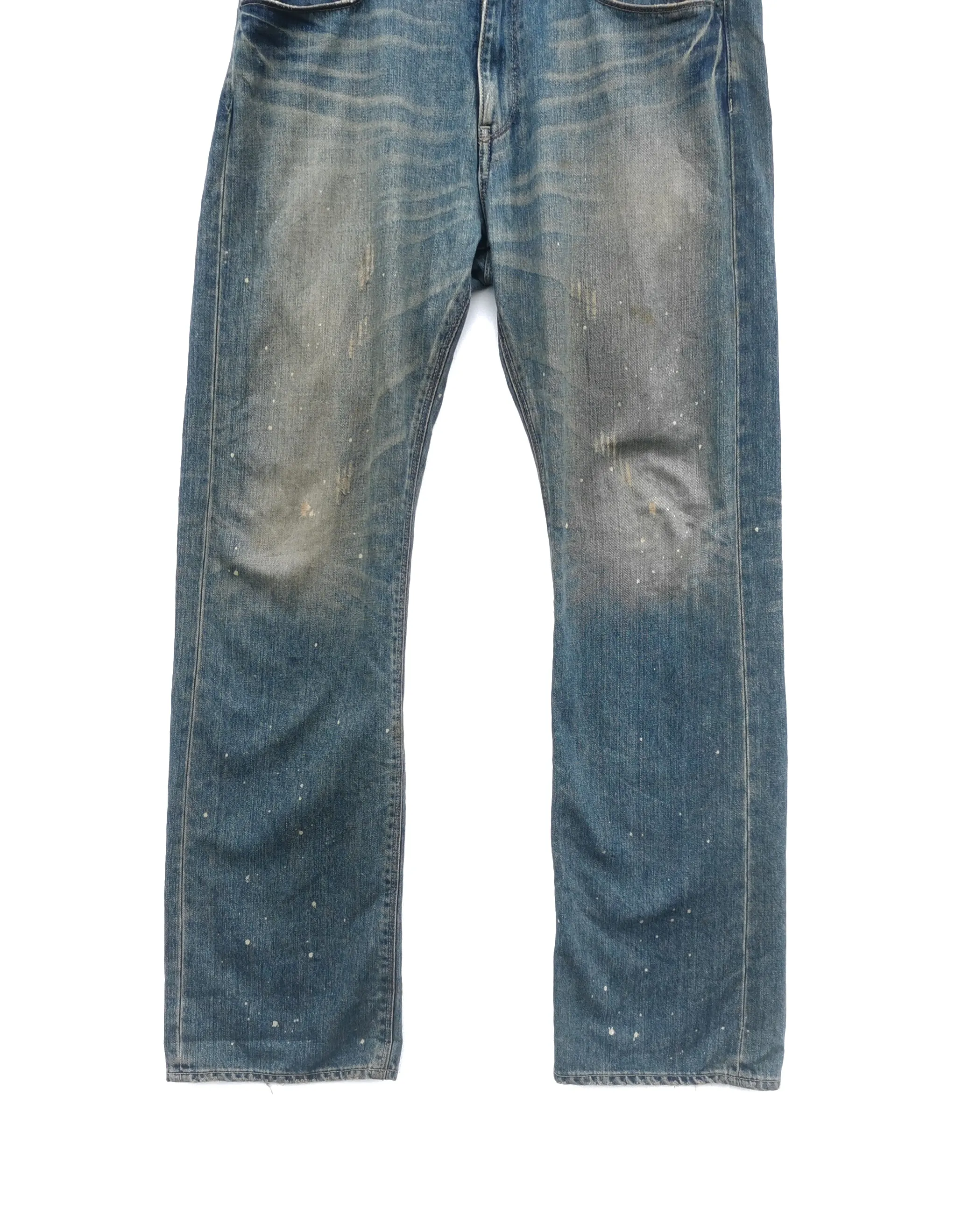 R. Newbold Painted Distressed Denim Jeans