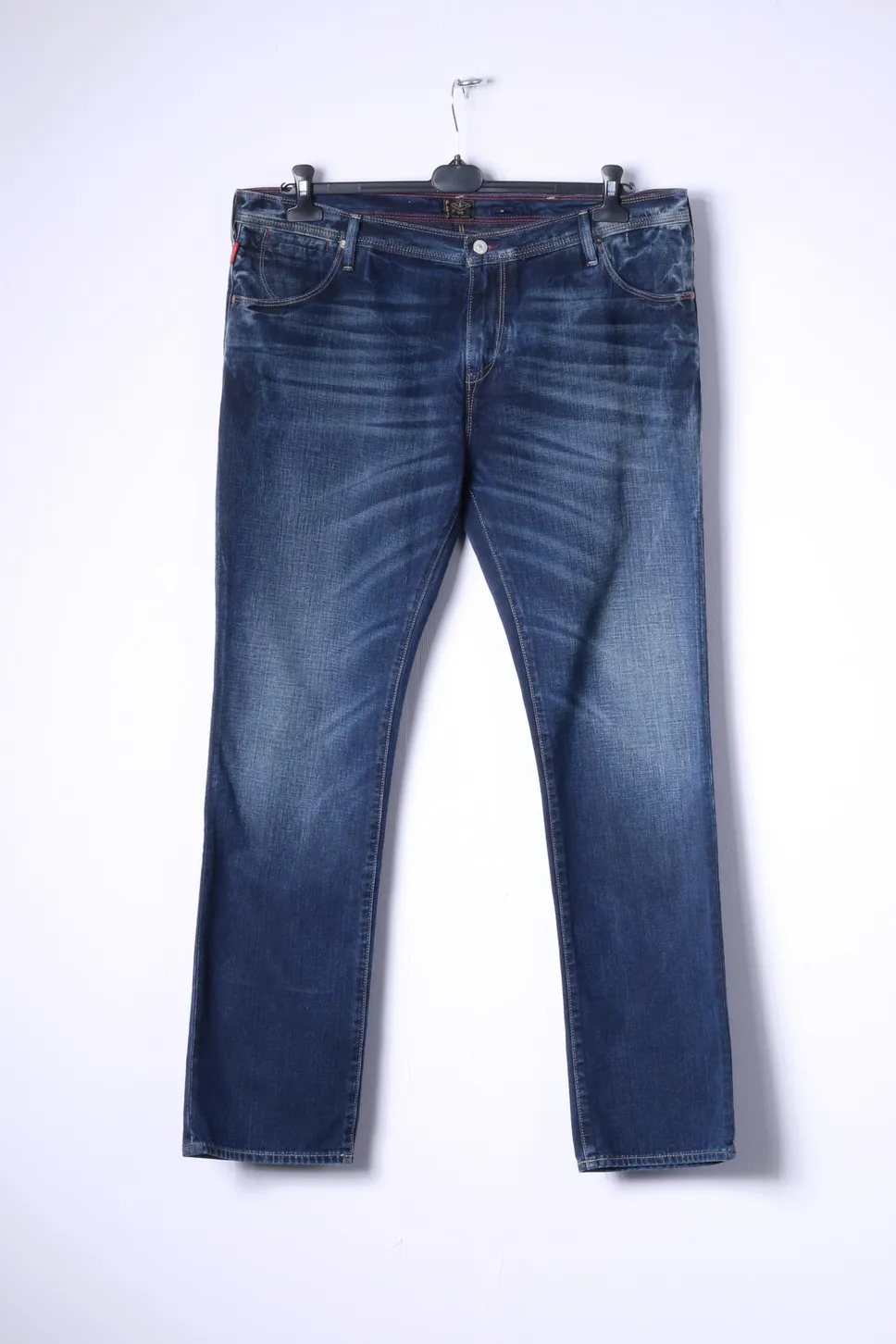 Paul Smith Jeans Mens 38 Trousers Navy Cotton PSJ Classic Straight Leg Pants 5637