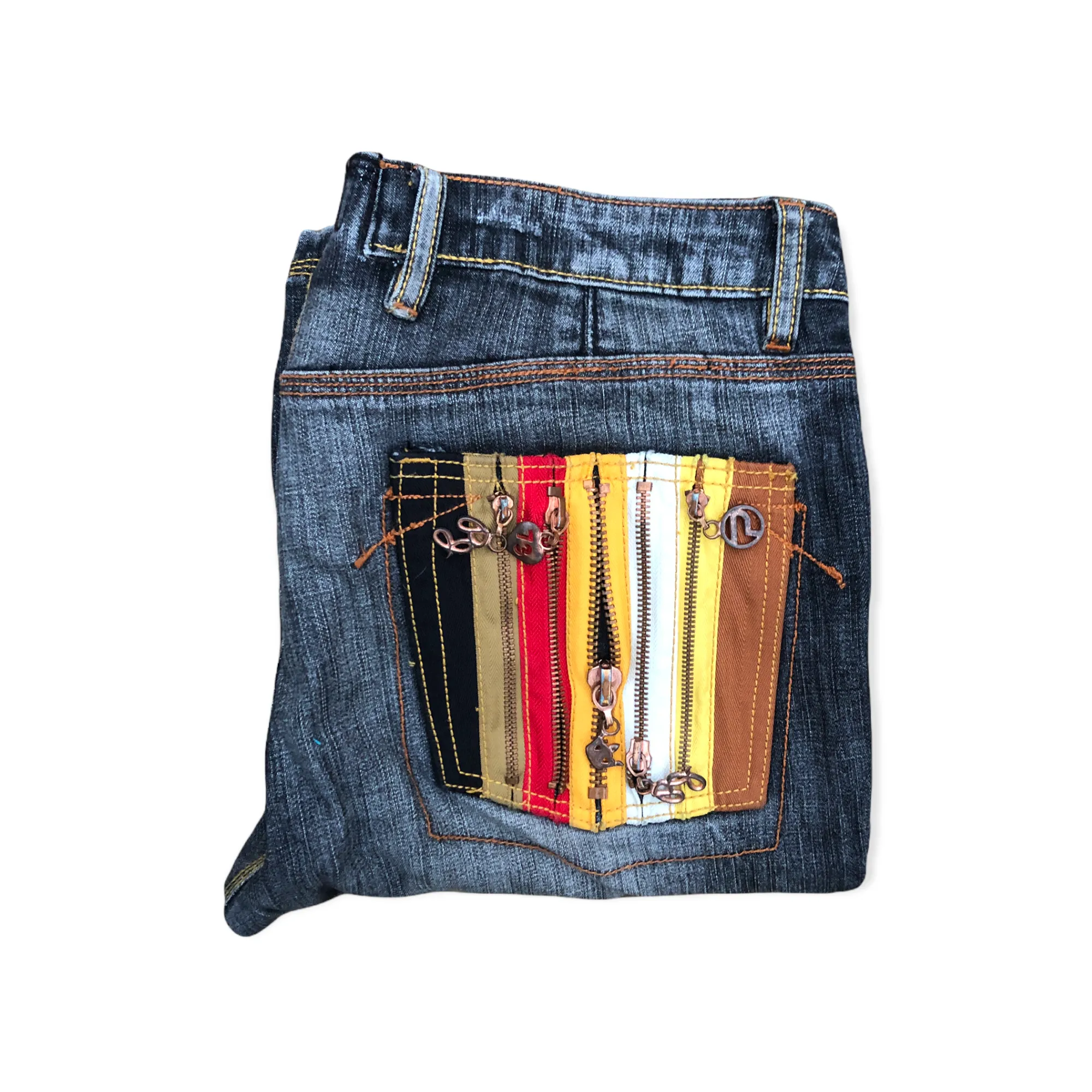 Vintage Pepe London Jeans Size 31 RARE 'Multi-Zipper'