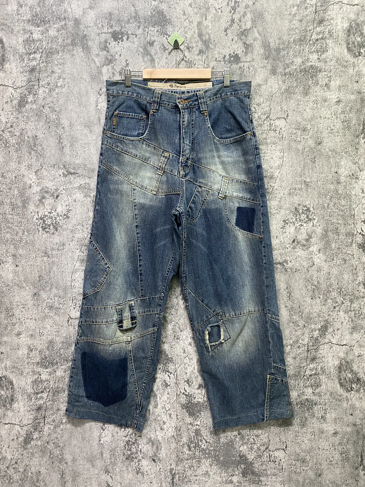 PEPE JEANS LONDON Deconstructed Patches Size 33 Jeans