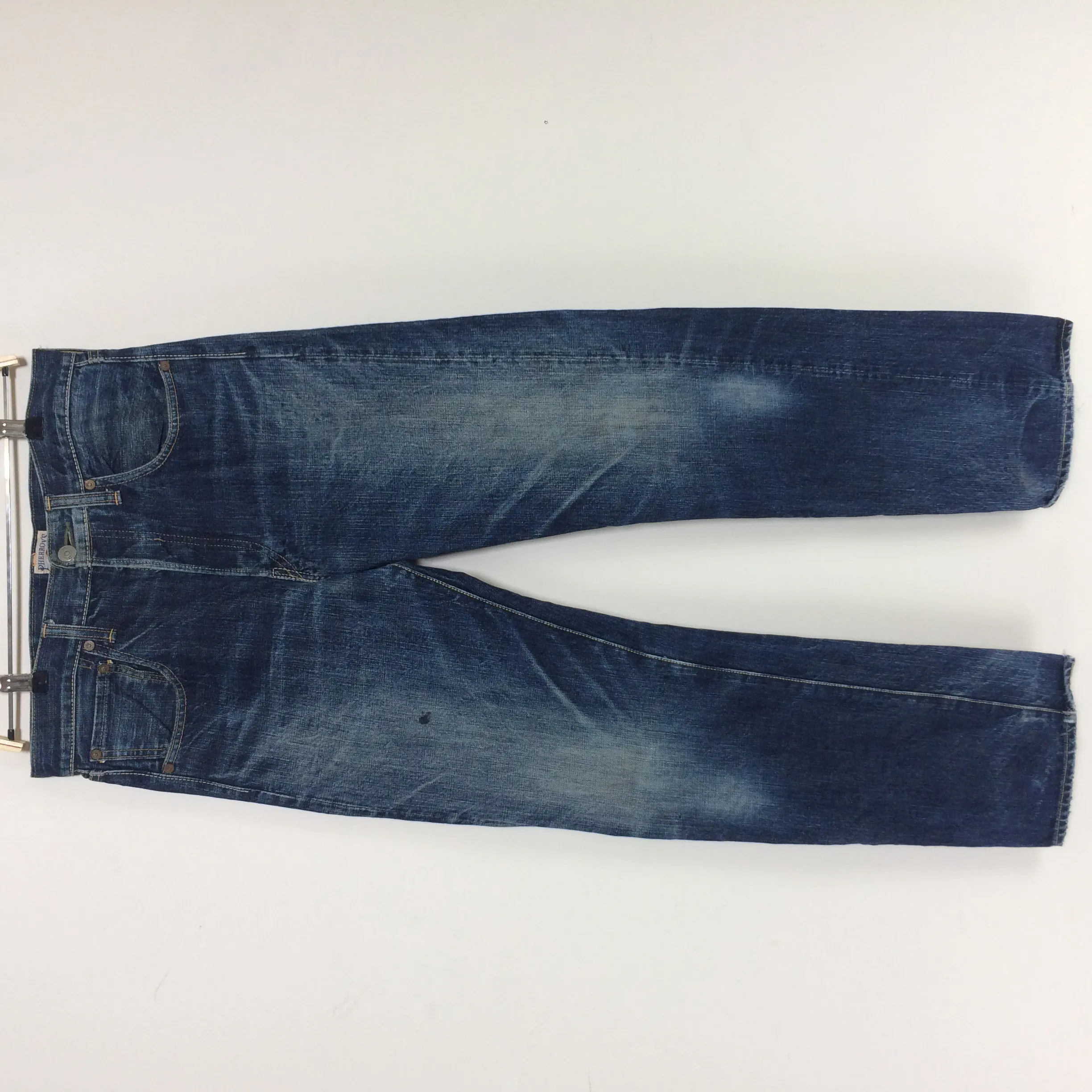 Japanese Brand Pherrows Selvedge Distressed Denim Jeans