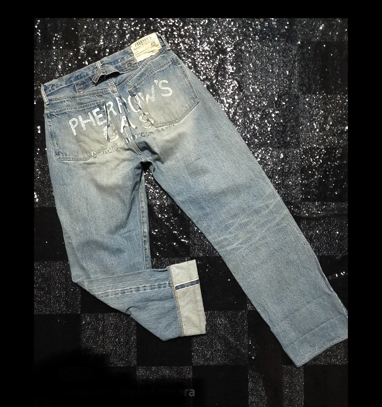 VINTGE PHERROW WORKWEAR BUCKLEBACK DISTRESED SELVEDGE DENIM