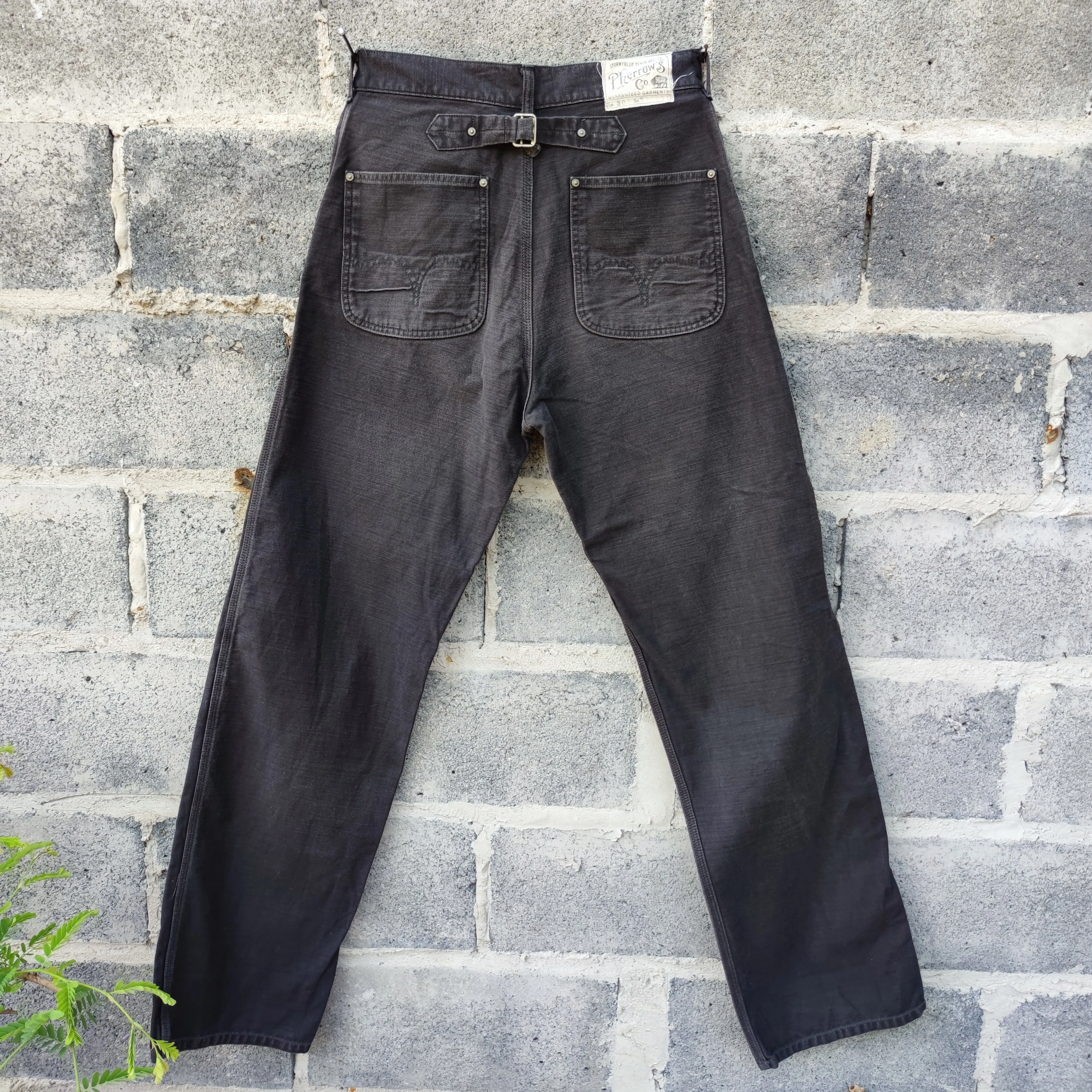 PHERROWS STORMY BLUE Cotton Sateen Work Pants