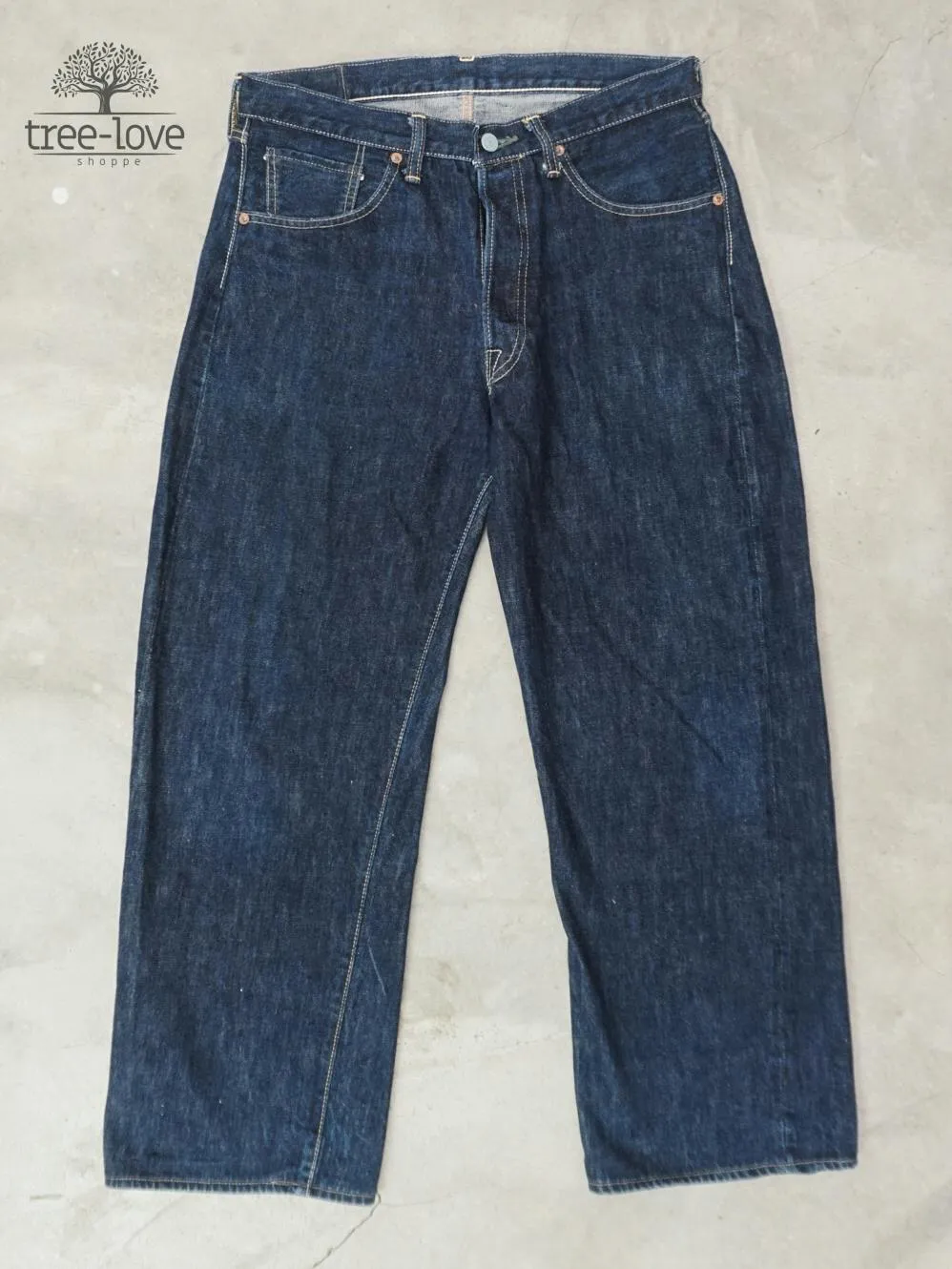 [W34] PHERROW'S Stormy Blue Selvedge Jean WW2 inspired