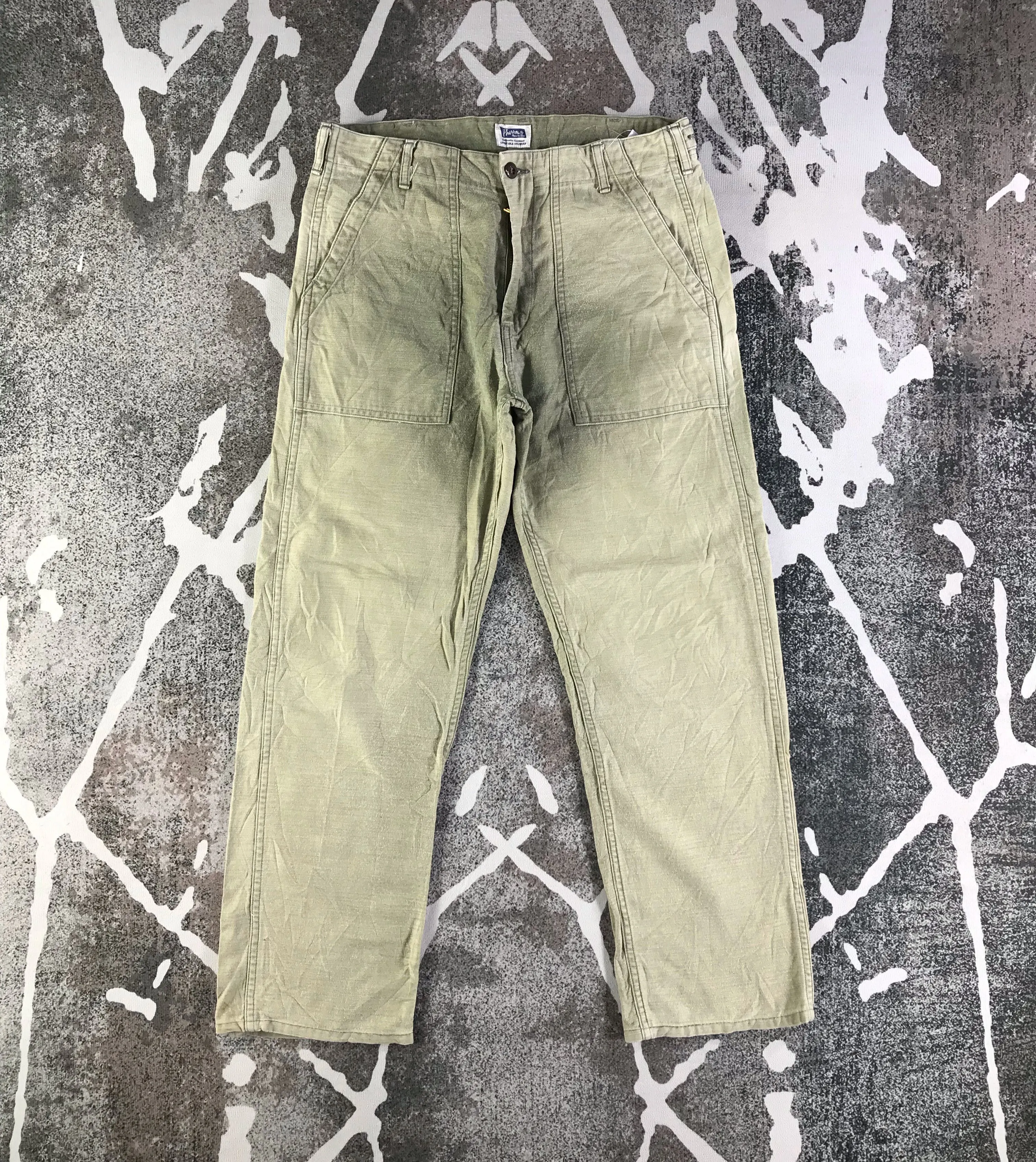 Pherrows Faded Green Pants