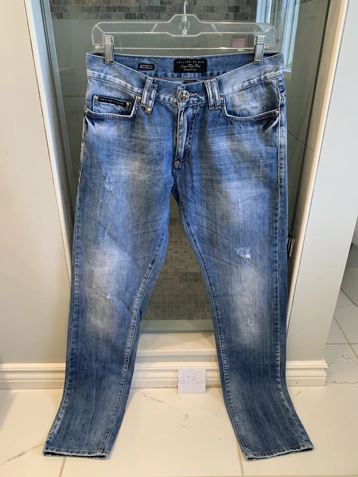 Philipp Plein Distressed Skull Jeans