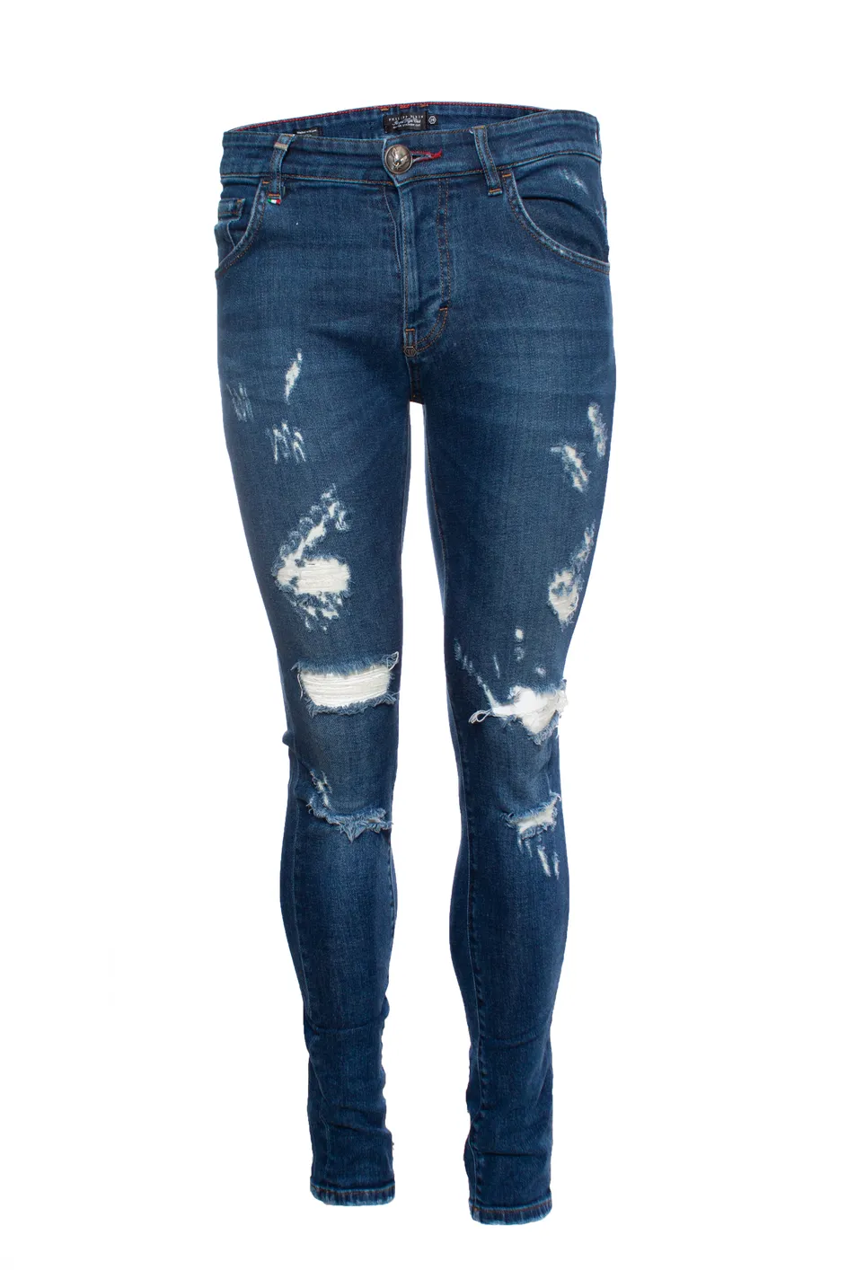 blue ripped jeans