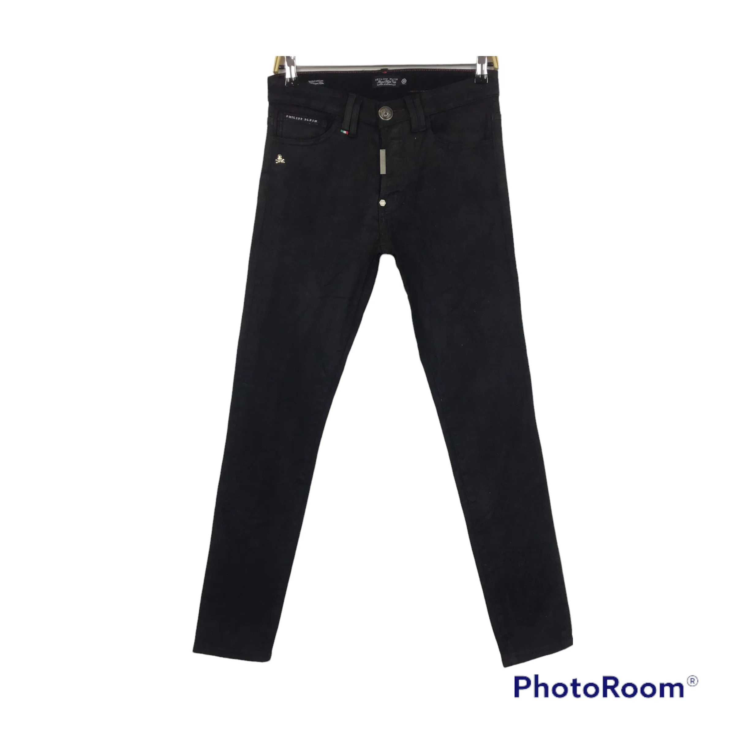 💣OFFER Vtg PHILIPP PLEIN Slim Fit Black Denim Jeans