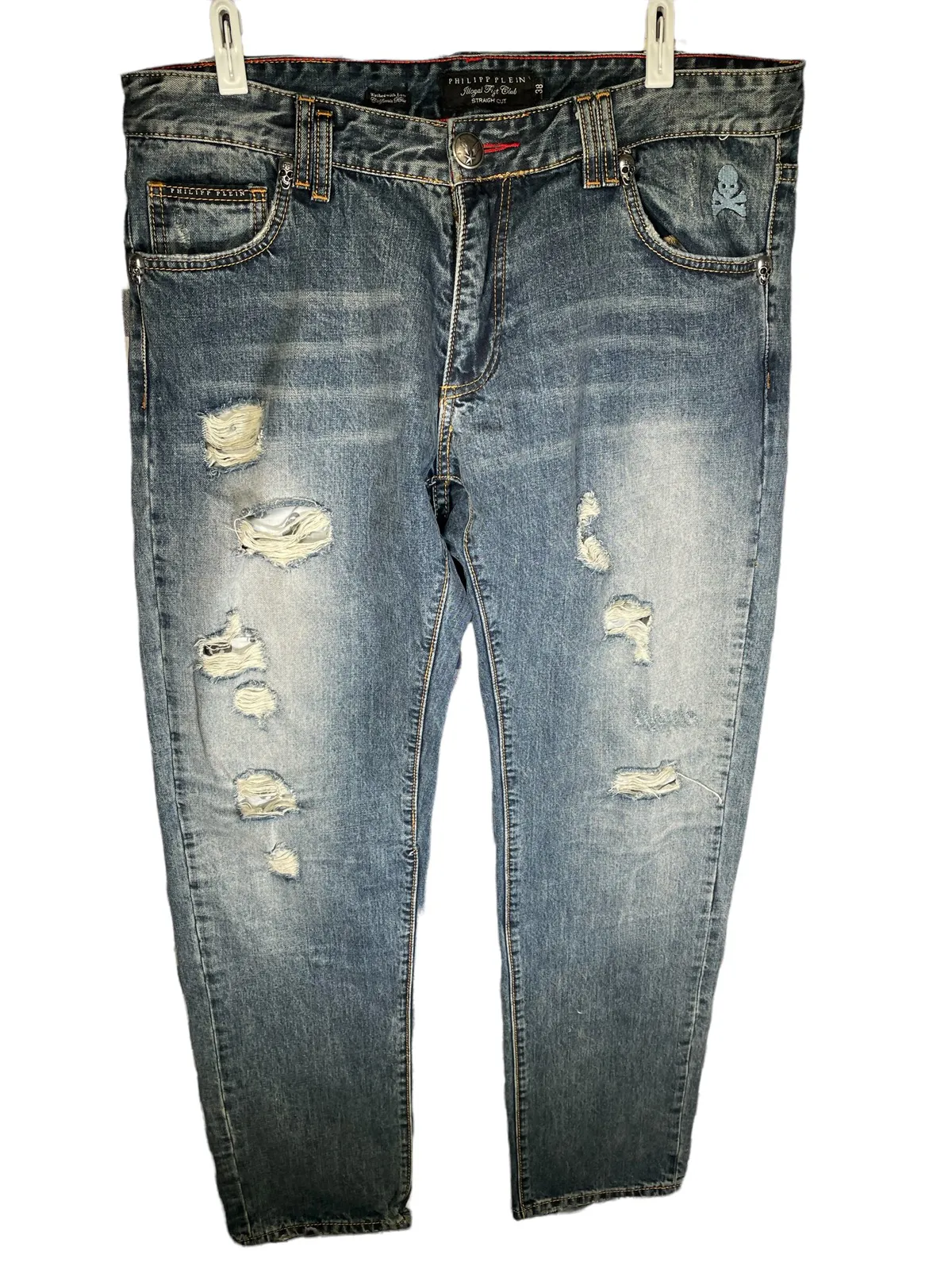 Philip Plein distressed denim