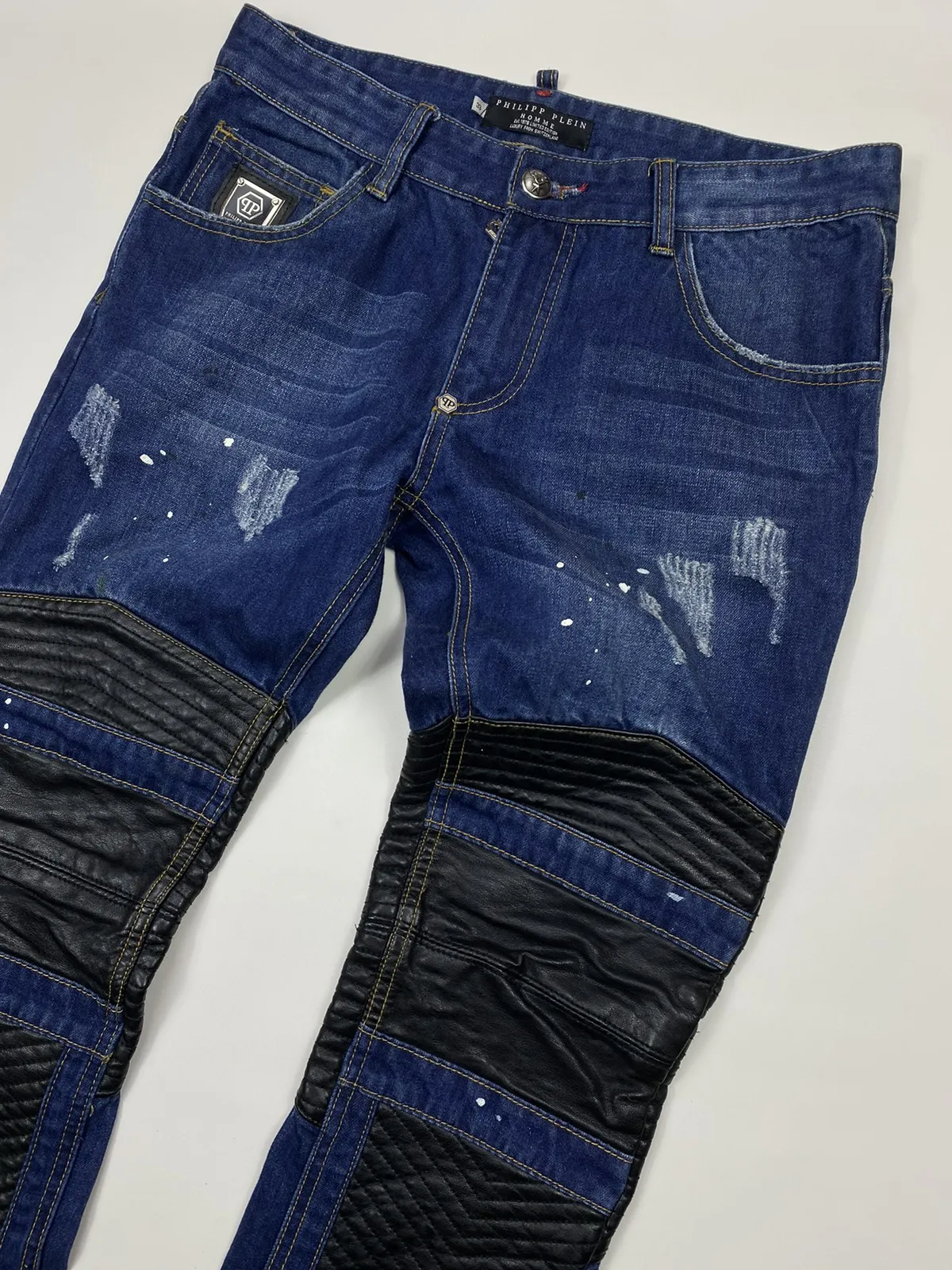 Philipp Plein Jeans Blue Leather Design