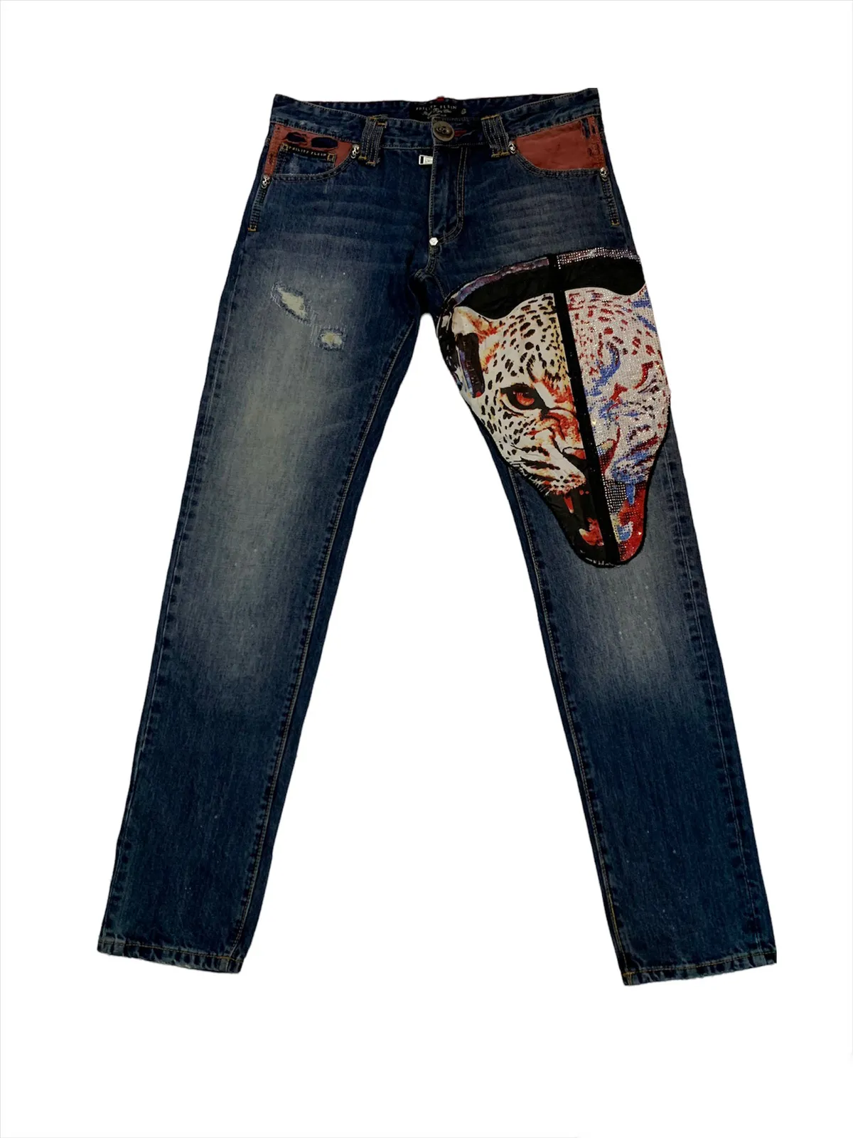 Rare🔥 Philipp Plein Illegal Fight Club Custom Denim