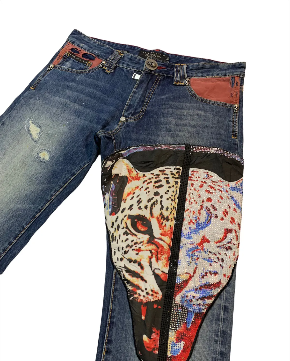 🔥🔥 Philipp Plein Illegal Fight Club Custom Denim