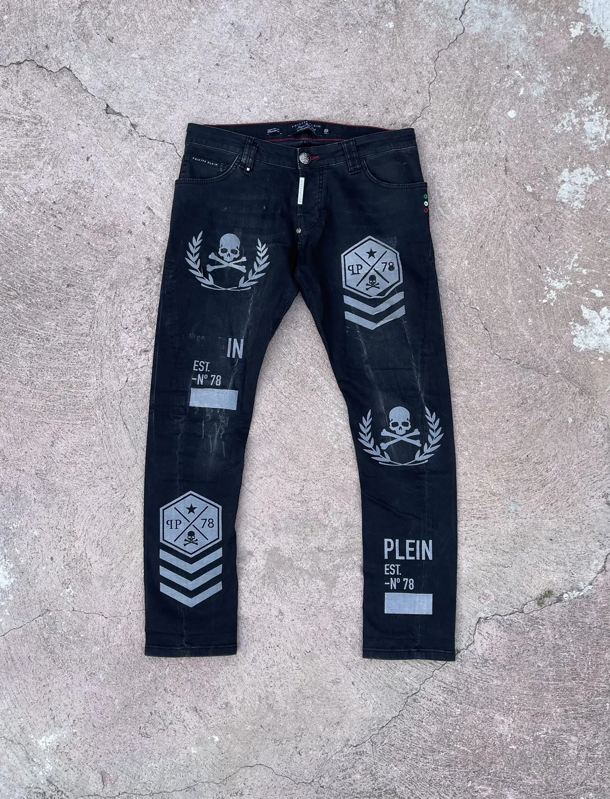 Philipp Plein Denim Jeans Black