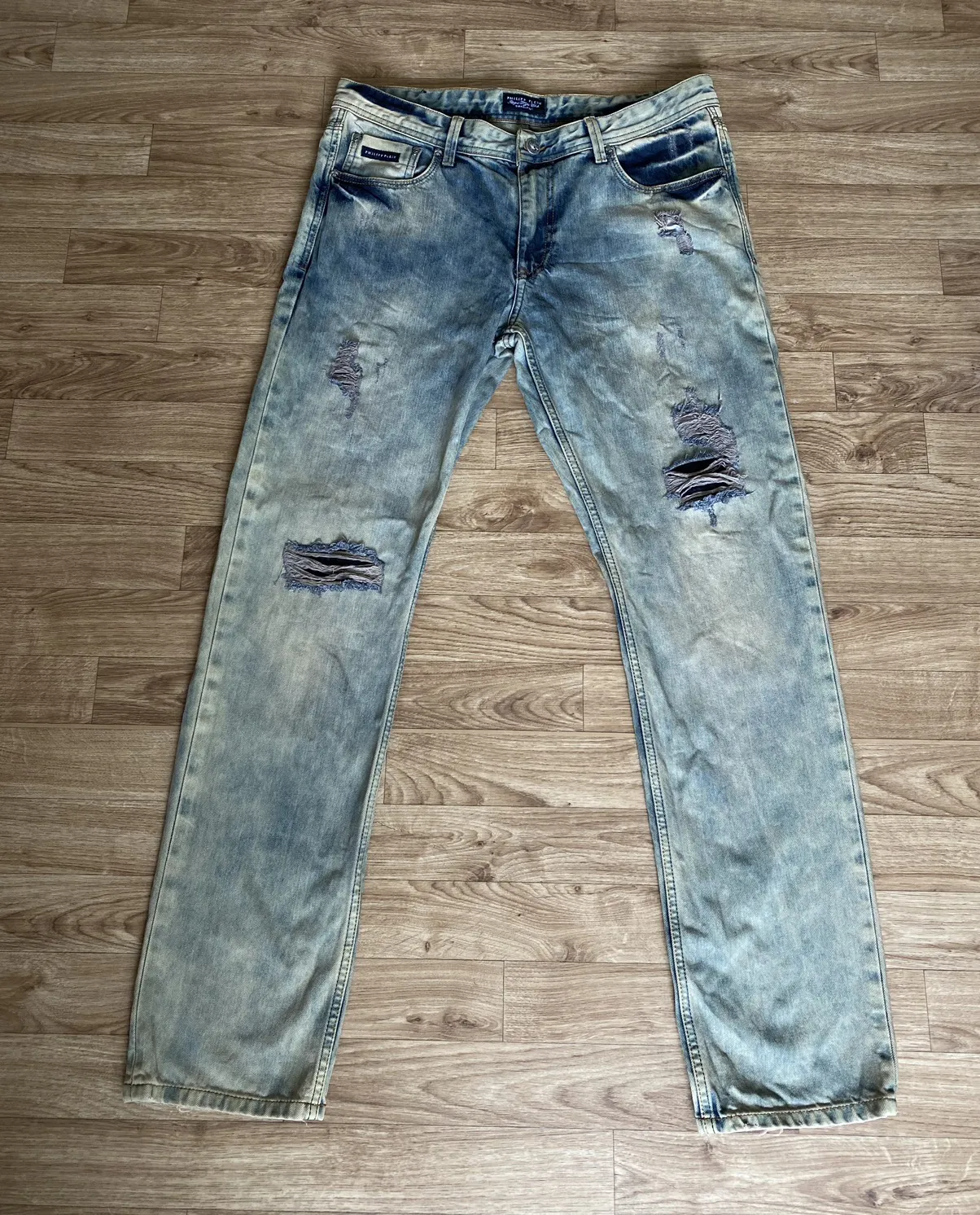 Phillipp plein men’s jeans pants straight cut custom