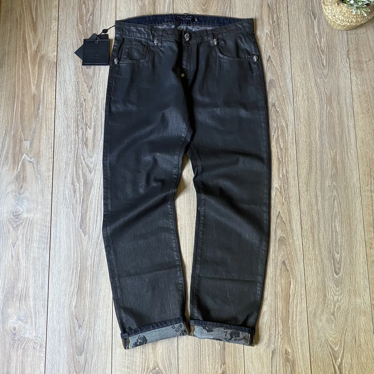 Philipp Plein Wax Denim Pants Jeans