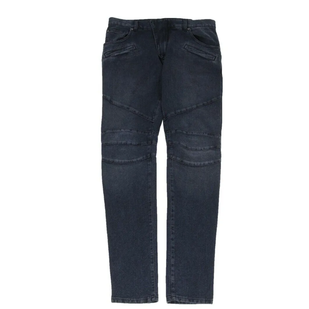 Blue Indigo Skinny Biker Jeans