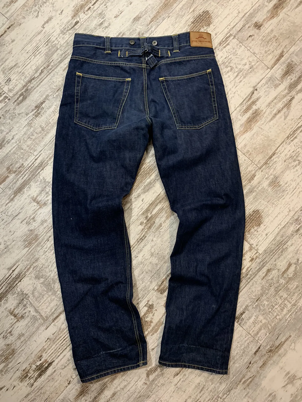 Pike Brothers Chopper Pants Selvedge Back Cinch Denim Jeans