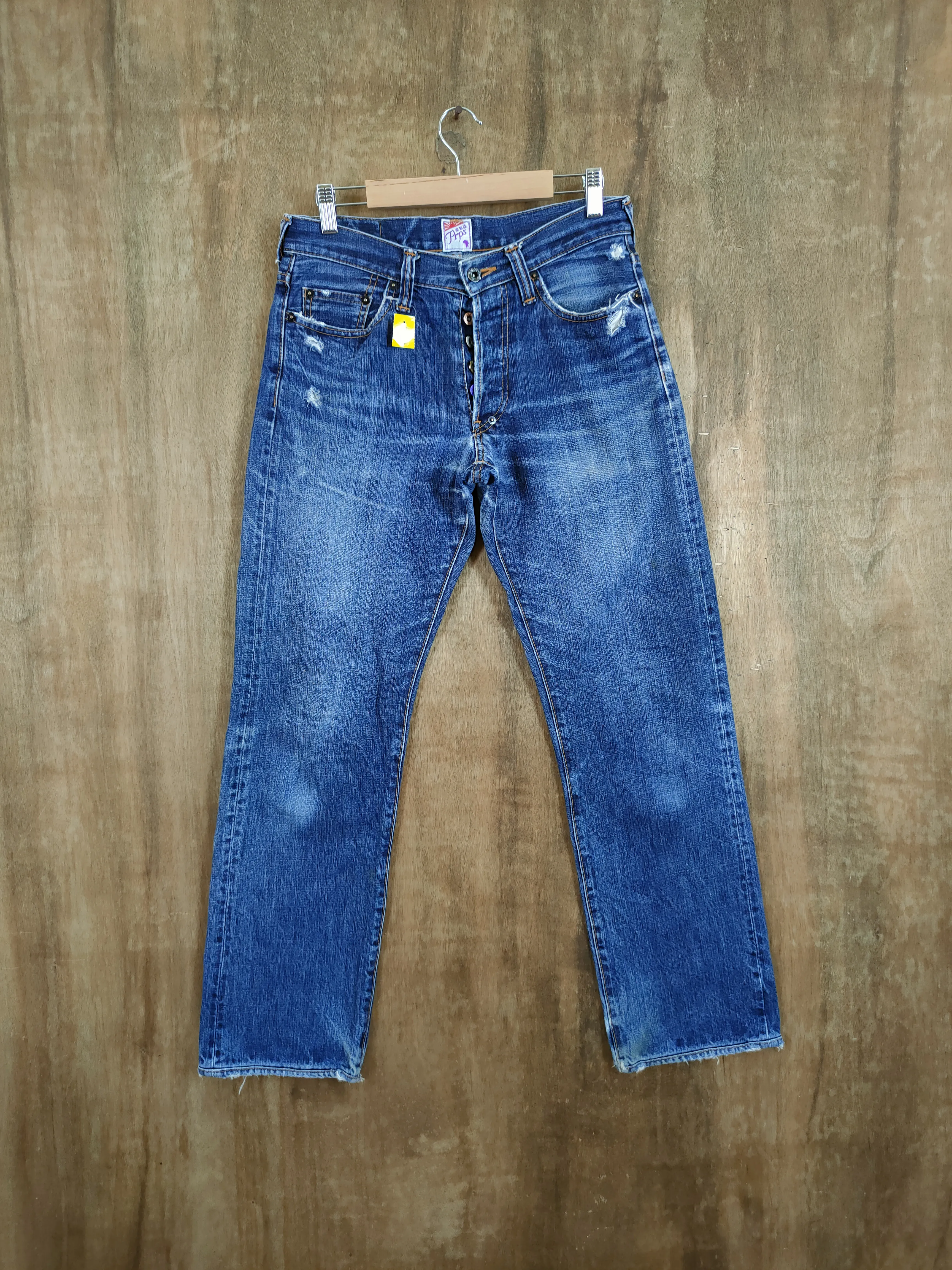 PRPS Japan blue Distressed denim jeans #46-894