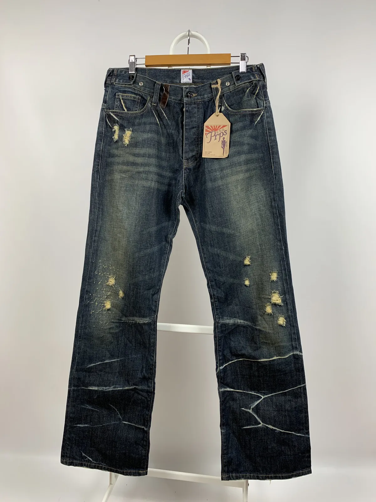 NWT Prps Distressed Painted Japanese Denim Jeans Pants