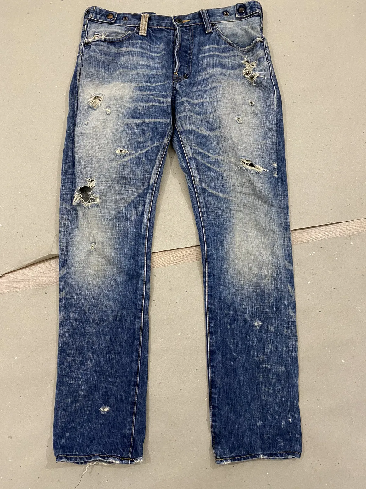 Distressed patchwork PRPS Archive Avant Garde Japan Jeans