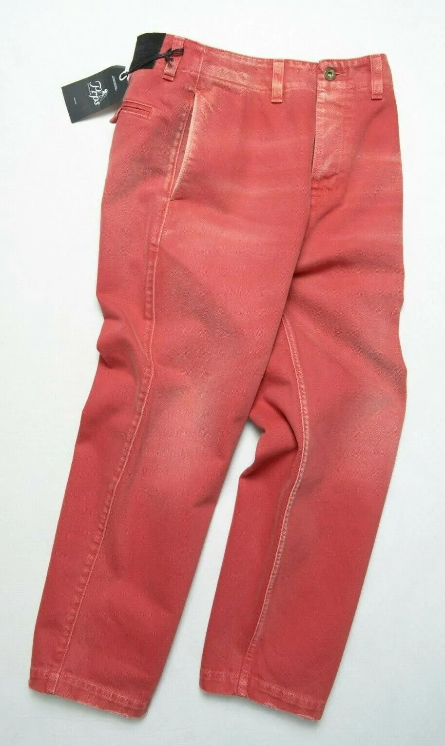 Japanese Denim Pant Trouser Red Jeans W28 Stonewash