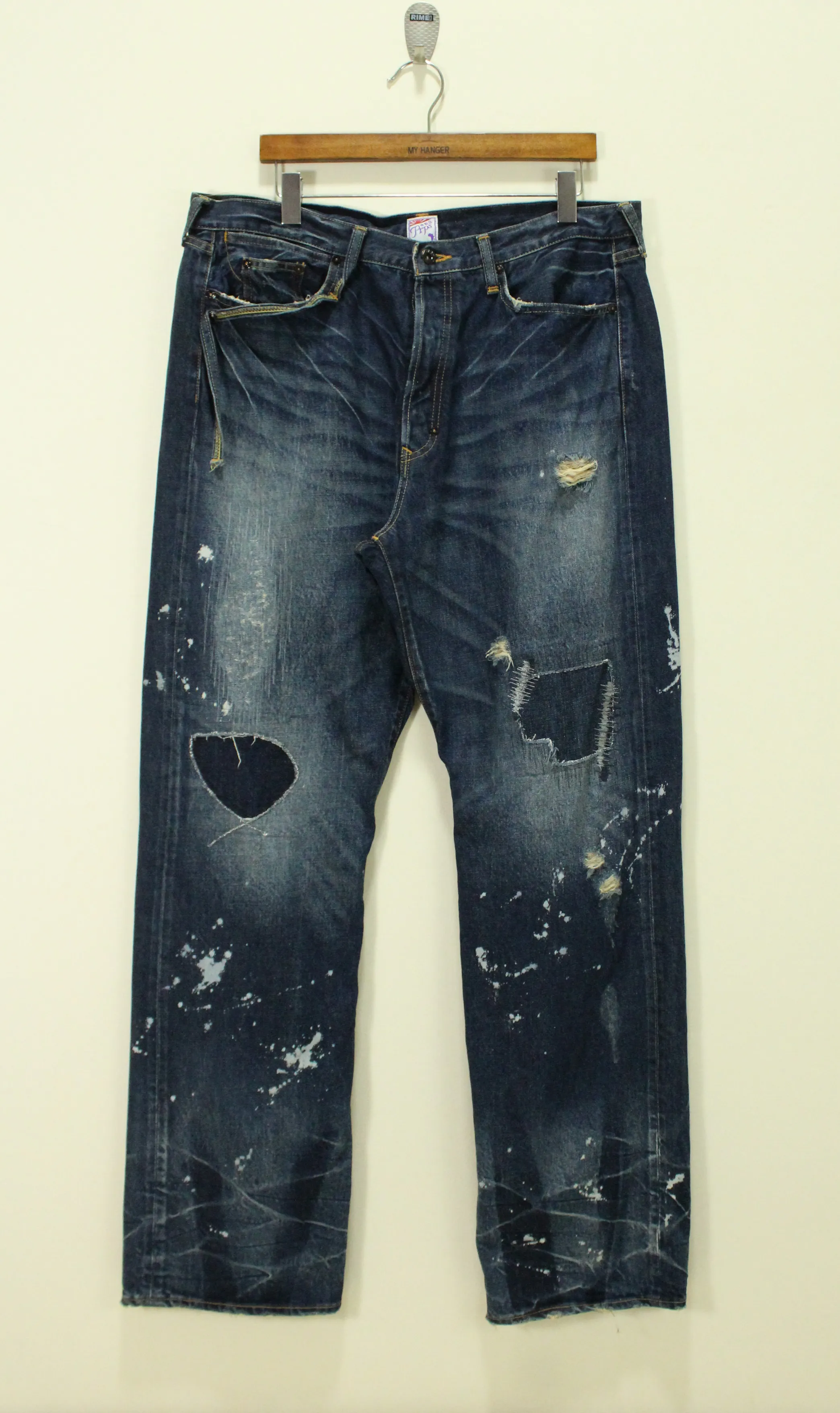 PRPS Denim Jeans Distressed Style Bleach Grunge Nirvana