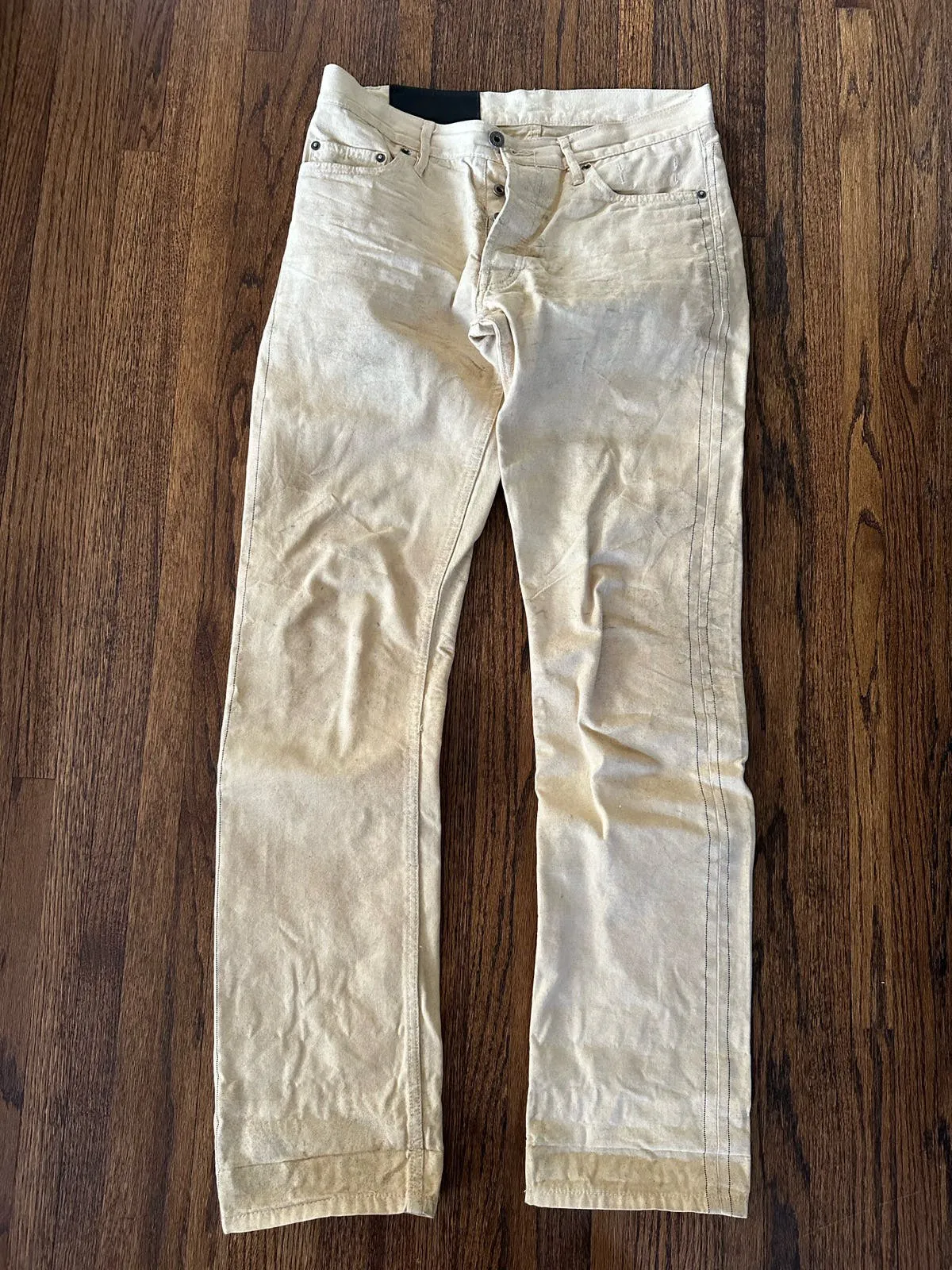 Undyed Canvas Jeans - Candle Wax