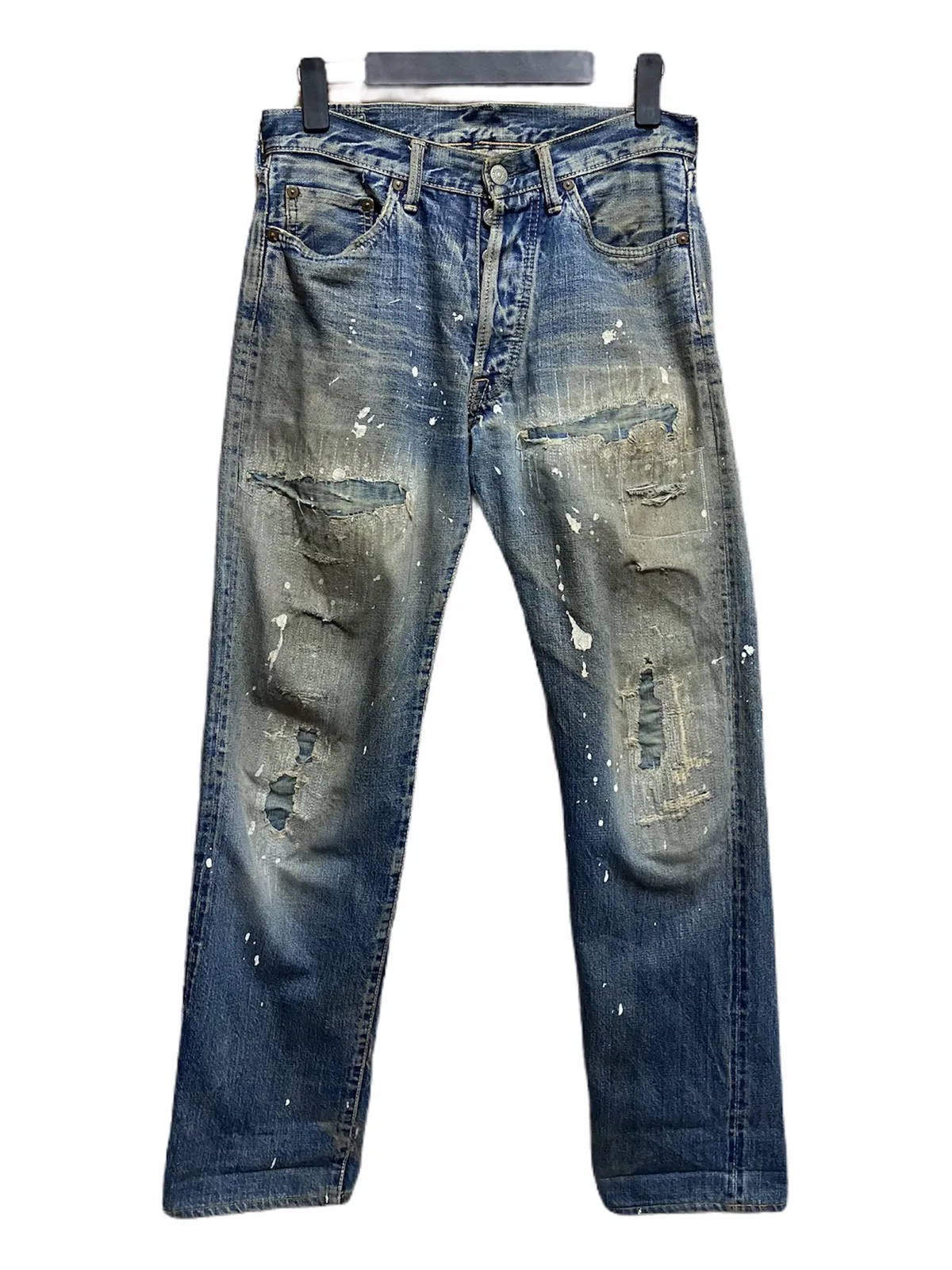 Pure Blue Japan Distressed Denim Jeans