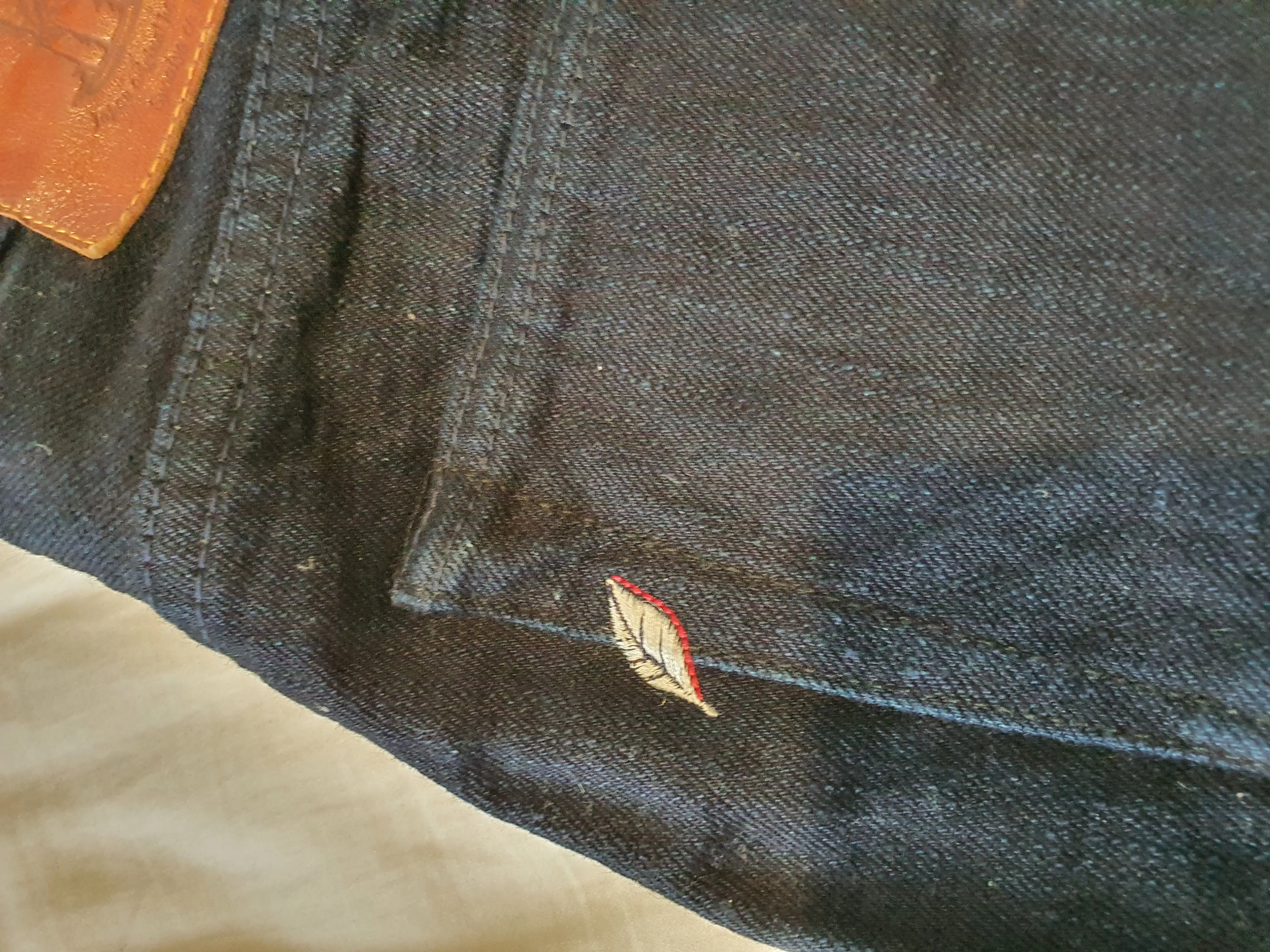 Pure Blue Japan Denim Jeans altered hardly worn