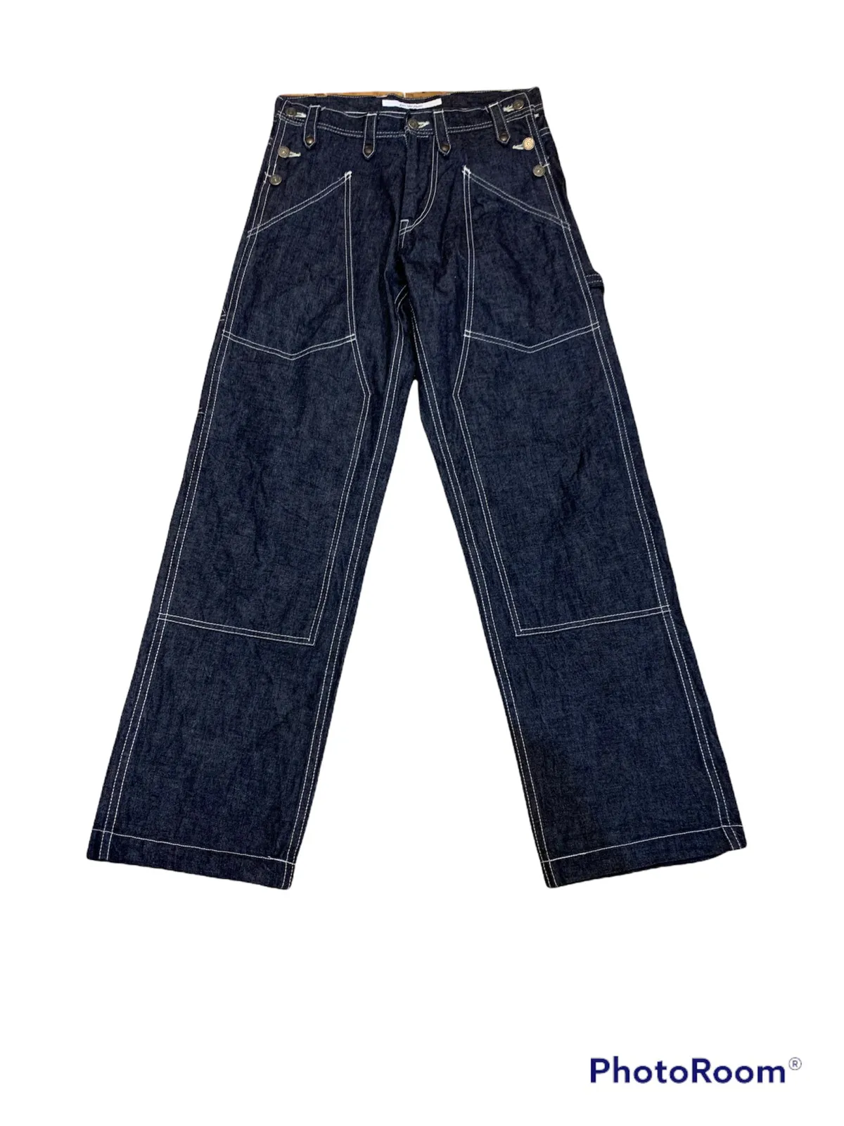 Pure blue Japan Pants Denim Carpenter Double knee