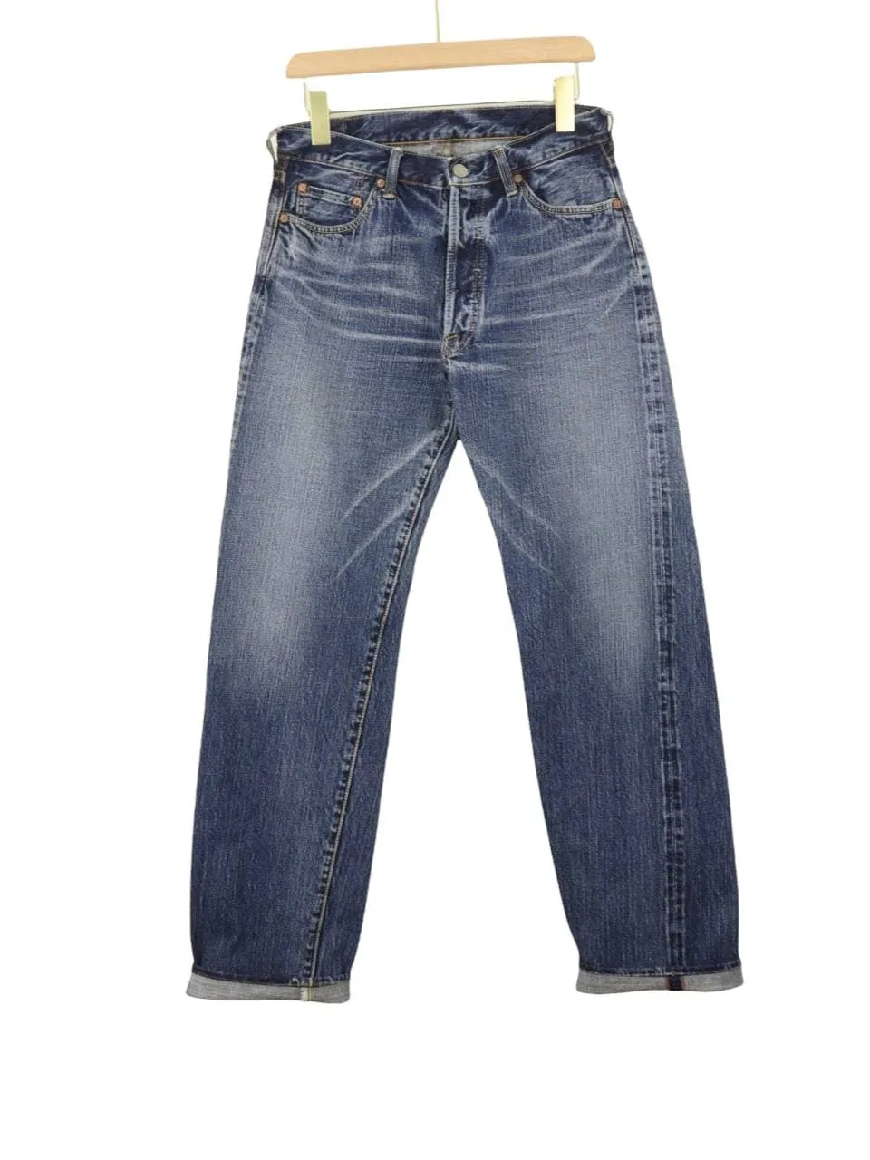 Pure Blue Japan Selvage Button Fly Denim Jeans Pant
