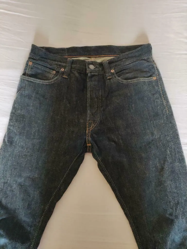 Chenille denim Relaxed Tapered