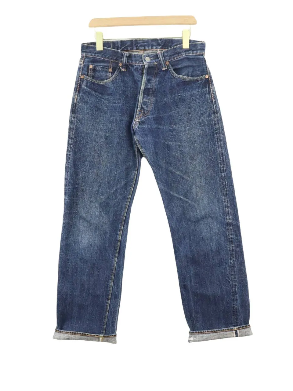 Pure Blue Japan Selvedge Button Fly Denim Jeans